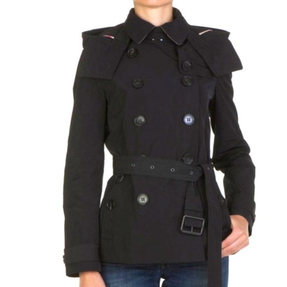 Burberry Brit Balmoral Cropped Hooded Trench